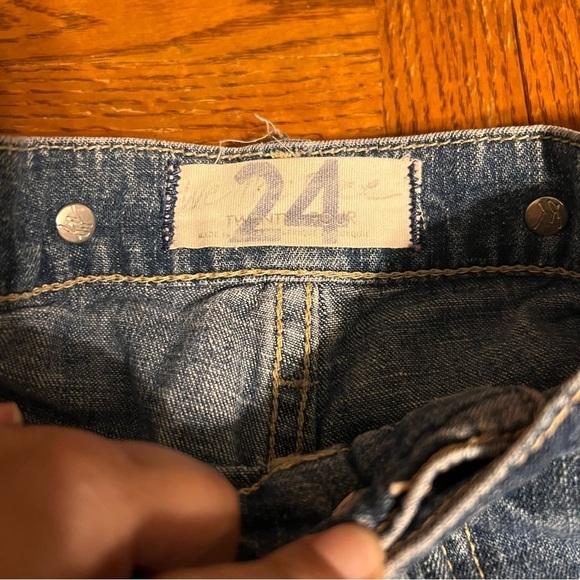 We The Free Luca Super Slouch High Waist Wide Leg Jeans Pleated Sz 24 Boho - Picture 9 of 15